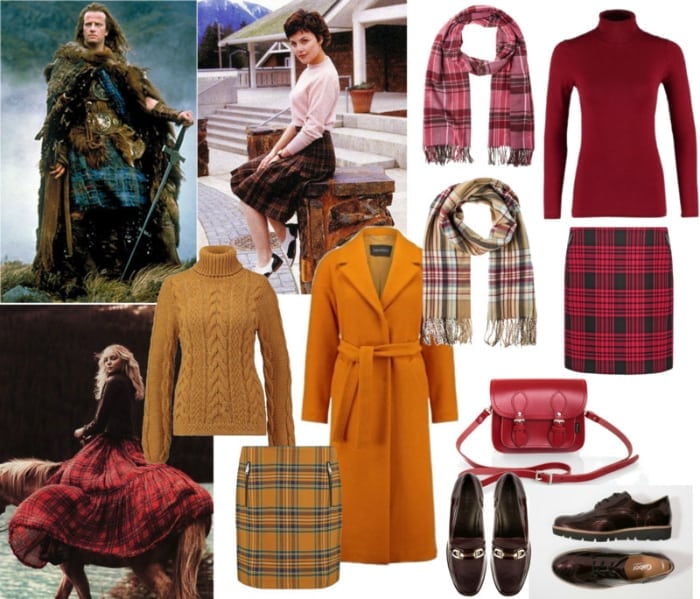 szkocka kratka moodboard